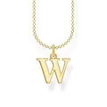 Produktbild: THOMAS SABO Halskette Buchstabe W vergoldetes Silber KE2032-413-39