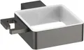 Produktbild: WENKO Haartrocknerhalter Montella – Aluminium, anthrazit, 12x3x12 cm, rostfrei