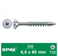 Produktbild: SPAX Spanplattenschraube Spax Senkkopf TX Wirox 6x80 mm 200 Stück/Box