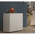 Produktbild: KITALY Sideboard in weiss, Lack Hochglanz - 90x80x38cm (BxHxT) weiß