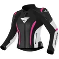Produktbild: SHIMA Miura 2.0 Damen Motorrad Lederjacke, schwarz-weiss-pink, Größe 32