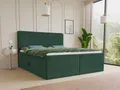 Produktbild: Boxspringbett Mollo mit 2 Bettkästen, Doppelbett mit Bonell-Matratze und Topper, Polsterbett in weichem Cordstoff, Bett, Boxbett, Bettgestell für Schlafzimmer (Grün (Tilia 39), 180 x 200 cm)