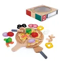 Produktbild: Hape Pizza-Set - aus Holz, Küchenspielset mit Pizzakarton-Verpackung für noch mehr Spielspaß, Pizza Spielzeug, Rollenspiel Küche, Lernspielzeug für Kinder ab 3 Jahren