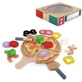 Produktbild: Hape Kinderküchen-Zubehör Pizza-Set, Mit verschiedenen Belägen, 29-teilig
