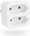 Produktbild: greate Doppelstecker für Steckdose 2fach bis max. 1100W - zweifach Steckdosenadapter, Doppelsteckdose