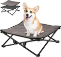 Produktbild: KingCamp Erhöhtes Hundebett Hundeliege Haustierbett 57 x 57 x 23 cm Schwarz