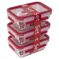 Produktbild: Emsa Clip + Close Glas Frischhaltedosen 3-tlg 0,45L Transparent 420 Grad C