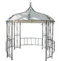 Produktbild: Pergola Cabrera, Rundpavillon Garten Pavillon, Stabiles Stahl-gestell, Ø 3m Creme