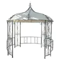 Produktbild: Pavillon Almeria, Pergola Garten, stabiles Stahl-Gestell Ø 3m