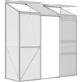 Produktbild: Outsunny Gewächshaus Treibhaus mit Schiebetür, Dachfenster aus Polycarbonat, Alu - Silber