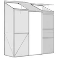 Produktbild: Gewächshaus, Treibhaus mit Schiebetür, Dachfenster aus Polycarbonat und Alu