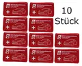 Produktbild: Verbandtasche rot Kfz DIN13164:2022 Auto Verbandskasten Pkw 10 Stück MDH 12/2030