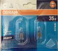Produktbild: Osram HaloStar Halogen-Niedervoltlampe, GY6.35-Sockel, dimmbar, 12 Volt, 35 Watt - Ersatz für 50 Watt, Warmweiß - 2900K, 2er-Pack