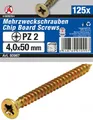 Produktbild: BGS DIY Mehrzweckschrauben | Kreuzschlitz PZ2 | 4,0 x 50 mm | 125 Stück – 80967