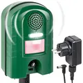 Produktbild: VOSS.sonic 2800 Ultraschall Vertreiber mit Bewegungsmelder & Blitz - Marderschreck, Katzenschreck, Tierschreck, Waschbären inkl. Netzteil und Erdstab