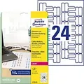 Produktbild: AVERY Zweckform Kabelbeschriftung Etiketten L7950-20 Selbsthaftend DIN A4 Weiß 60 x 40 mm 20 Blatt à 24 Etiketten