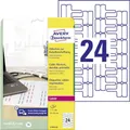 Produktbild: AVERY Zweckform L7950-20 Kabeletiketten (60x40 mm auf DIN A4, Laser, extrem stark selbstklebend, reißfest, bedruckbare Klebefolie ideal zum Kennzeichnen von Kabeln) 480 Aufkleber auf 20 Blatt weiß