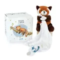 Produktbild: Doudou et Compagnie Kollektion UNICEF – Kuscheltier mit Schnullerhaken, Panda, Rot, 12 cm – Geschenkidee zur Geburt für Babys, Mädchen und Jungen – DC3982
