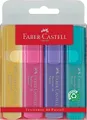Produktbild: Faber-Castell 154610 - Textmarker Set TL 1546, 4er Etui, Pastell Farben, mit langlebiger Keilspitze, Strichbreite 1-5 mm