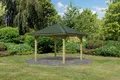 Produktbild: Karibu Pavillon Bergen 1, (Set), BxTxH: 338x338x290 cm, mit grünen Dachschindeln