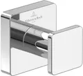 Produktbild: Villeroy & Boch Elements - Striking Handtuchhaken, Handtuchhalter für Wandmontage, Wandhaken aus Messing, Zubehör Bad, Badhaken eckig, 45 x 44 x 45 mm, Chrom