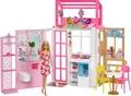Produktbild: Barbie-Puppenhaus (70,6 x 51,4 cm) mit 4 Spielbereichen, komplett eingerichtet