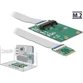 Produktbild: Delock Konverter M.2 Key A+E Stecker > 1 x Mini PCIe Slot half size / full size mit flexiblem Kabel (62848)
