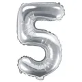 Produktbild: Folienballon silber Zahl 5