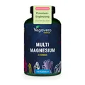 Produktbild: Vegavero Magnesium Komplex hochdosiert mit Vitamin B6 und B2-180 Kapseln - 375 mg/Tag mit Magnesiumbisglycinat - Magnesium Kapseln vegan & ohne Zusätze - Magnesium-Supplement