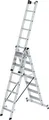 Produktbild: Günzburger Steigtechnik Stufen-Mehrzweckleiter 3tlg. mit nivello-Traverse 3 x 7 Stufen - 033321