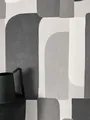 Produktbild: Newroom Tapete Grau Vliestapete Grafik - Mustertapete Modern Dunkelgrau Hellgrau Muster Formen Abstrakt 3D Optik Textilstruktur Leinen-Optik inkl. Tapezier-Ratgeber