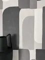 Produktbild: Newroom Vliestapete, Grau Tapete Modern Grafik - Mustertapete Abstrakt Dunkelgrau Hellgrau 3D Optik Grafisch Muster Formen für Wohnzimmer Schlafzimmer Küche