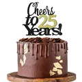 Produktbild: Prost auf 25 Jahre Kuchendeckel 25. Geburtstag Tortendeko Happy 25th Birthday...