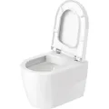 Produktbild: Duravit ME by Starck Wand-WC, Compact, Rimless, Tiefspüler, Durafix inklusive, 370x480mm, 25300900001, Farbe: Innenfarbe Weiß, Außenfarbe Weiß, mit Wondergliss