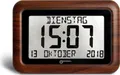 Produktbild: Geemarc VISO10 Funkuhr mit Kalender - Hilfreich fr Demenz- und Alzheimer-Kranken - WOOD