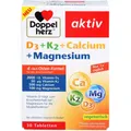 Produktbild: DOPPELHERZ D3+K2+Calcium+Magnesium Tabletten  30 St  PZN18778668