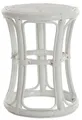 Produktbild: Hoher Rattan-Hocker/ Rund/ Sitzhocker / Blumenhocker/ Fußhocker  (Weiß)