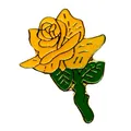 Produktbild: Gelbe Rose Freundschaft Platonische Liebe Blume Badge Button Pin Anstecker 0668