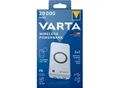 Produktbild: Wireless Powerbank Varta, 20000 mAh, 1x USB-C (In & Out), 2x USB-A (Out), Laden mit o. ohne Kabel, B 79 x T 24 x H 160 mm, weiß