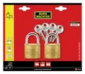 Produktbild: Burg-Wächter Messing-Hangschloss-Set 222/40/SB/duo gleichschließend - DUO 222/40 SB