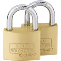 Produktbild: Burg Wächter 2er Set Quadro 222 40 SB Vorhängeschloss gleichschließend Messing
