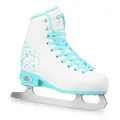 Produktbild: SMJ Snowbella Schlittschuhe VERSTELLBAR Damen Mädchen Eiskunstlauf Eislaufschuhe Klassische Eislauf Weiß/Mint | Größen: 31-34, 35-38, 39-42 (S (31-34))
