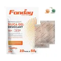 Produktbild: 50Gram x 10Packet Fonday Rechargeable Silica Gel Desiccant Packets Food Grade Fast Reactivate Moisture Indicating Orange to Green