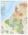 Produktbild: Benelux Länder Postleitzahlen Wandkarte Poster NEUE AUFLAGE