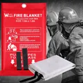 Produktbild: wucgea Löschdecke für küche - Feuerlöschdecke DIN EN 1869:2019 Sicherheit Glasfaser Brandschutzdecke für Fettbrände Auto Schule Kamin Grill Büro Garage Schweißen Lager 1m x 1m