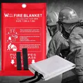 Produktbild: Feuerlöschdecke 1m x 1m Glasfaser Brandschutzdecke Fettbrände Auto Schule Kamin