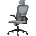 Produktbild: ML-Design Bürostuhl Ergonomisch Grau aus Mesh Schreibtischstuhl