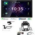 Produktbild: JVC KW-M565DBT Autoradio 2-DIN Apple CarPlay Android Auto DAB+ Bluetooth mit Einbauset für Ford Tourneo Transit Connect schwarz ohne Display