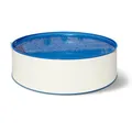 Produktbild: POOL Total Stahlwand Rundbecken Ø 5,00 x 1,35 m Schraubenfreie Montage Folie blau 0,8 mm Gartenpool aufgestellt eingelassen versenkt Swimmingpool Schwimmbecken Becken Rundpool Pool