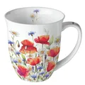Produktbild: Tasse, Porzellantasse POPPIES AND CORNFLOWERS | Mohn 0,4l Ambiente